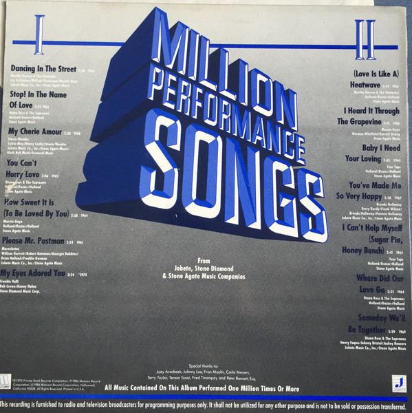 télécharger l'album Various - Million Performance Songs