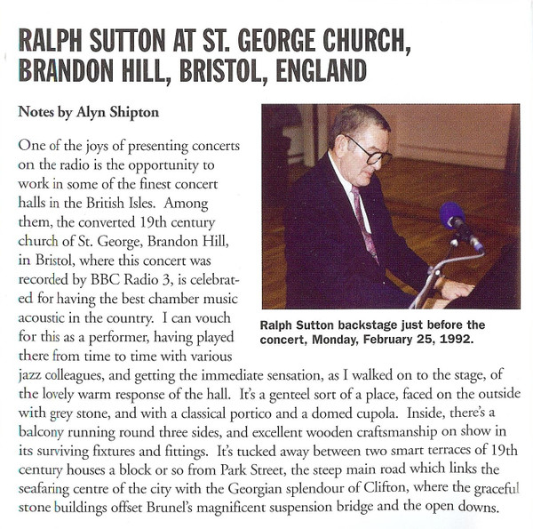 télécharger l'album Ralph Sutton - Ralph Sutton At St George Church