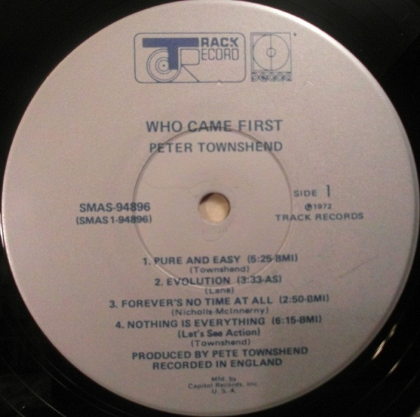 Pete Townshend – Who Came First (1972, Gatefold, Vinyl) - Discogs