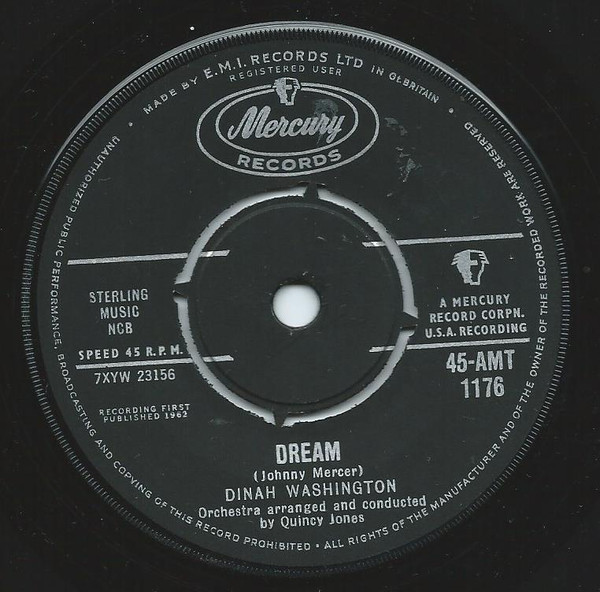 Dinah Washington – Dream (1962, Vinyl) - Discogs