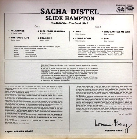 baixar álbum Sacha Distel With Slide Hampton - Back To Jazz