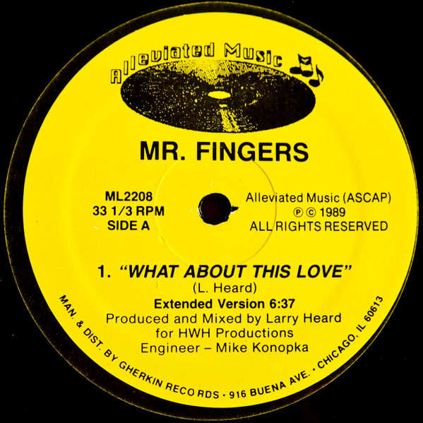 Mr. Fingers – What About This Love (1989, Vinyl) - Discogs