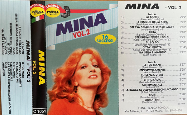 Mina – Mina - Vol.2 (1995, Cassette) - Discogs