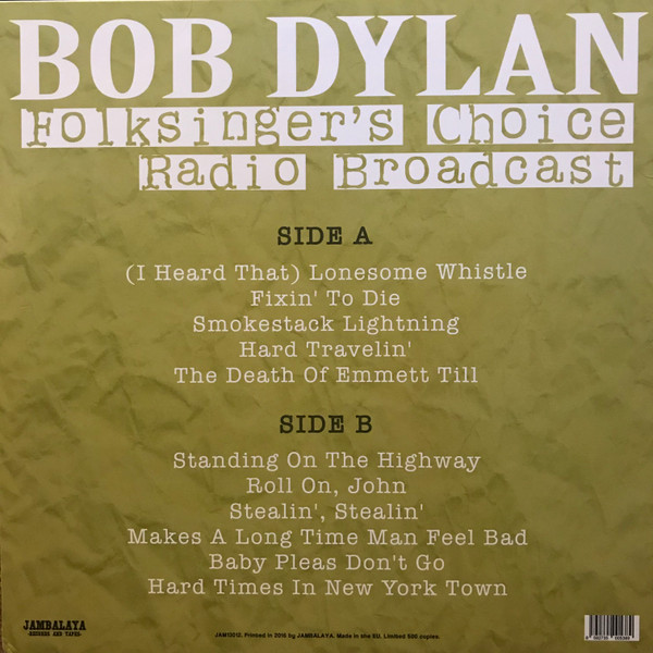 baixar álbum Bob Dylan - Folksingers Choice Radio Broadcast