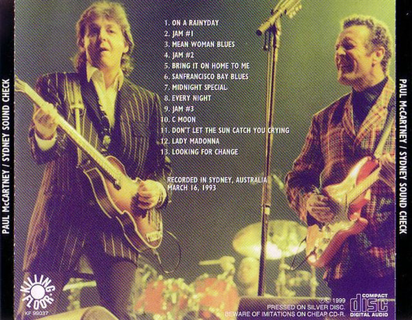 télécharger l'album Paul McCartney - Sydney Sound Check 1993