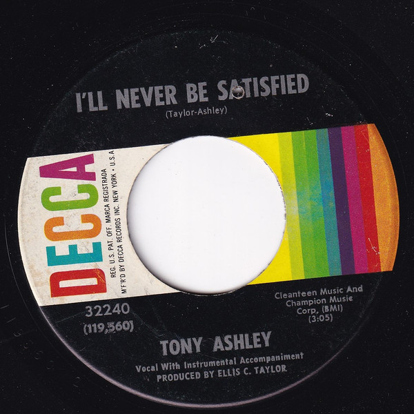 Tony Ashley And The Delicates – All Along I've Loved You (1967