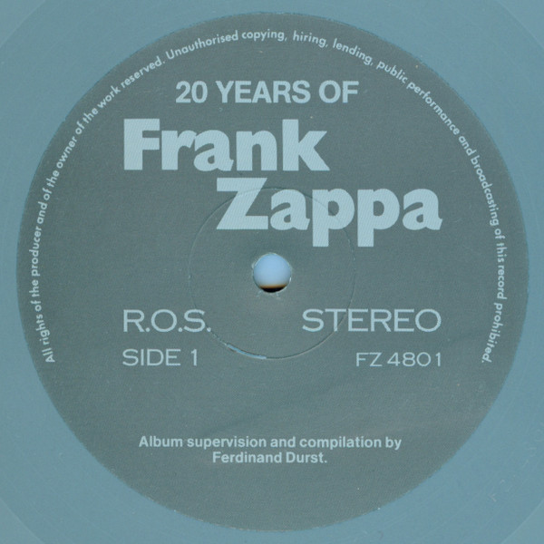 Frank Zappa – 20 Years Of Frank Zappa (Grey, Vinyl) - Discogs