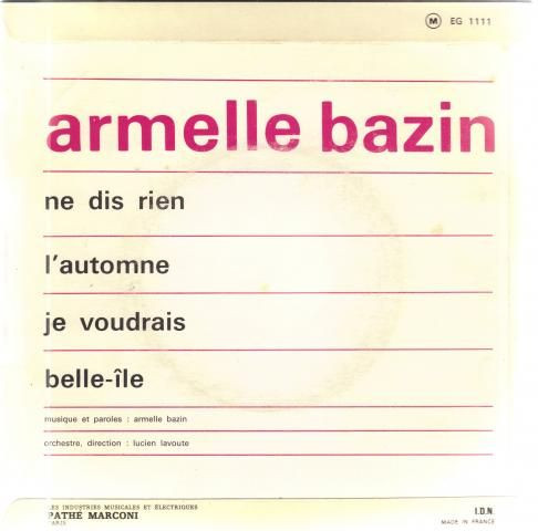 baixar álbum Armelle Bazin - Ne Dis Rien