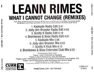 LeAnn Rimes - What I Cannot Change (Remixes) album cover