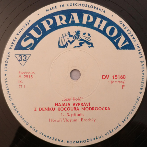 baixar álbum Josef Kolář - Hajaja Vypráví Z Deníku Kocoura Modroočka