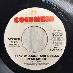 Andy Williams - Remember album cover