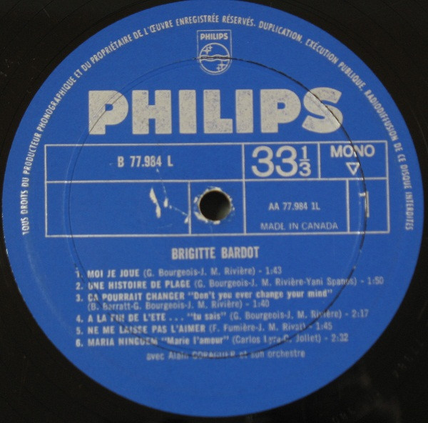 Brigitte Bardot - B.B. | Philips (B 77.984 L) - 3