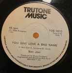 Cover of You Give Love A Bad Name, 1986, Vinyl