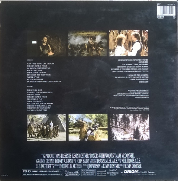 John Barry – Dances With Wolves (Original Motion Picture Soundtrack)  (Vinyl) - Discogs