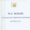W.A. Mozart*, Danielle Laval - Intégrale Des Variations Pour Piano