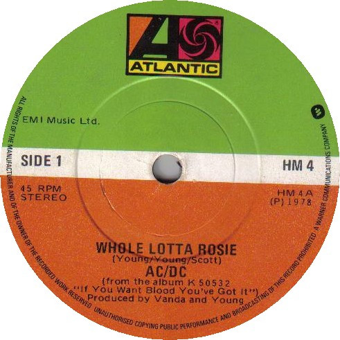 AC/DC – Whole Lotta Rosie (1980, Vinyl) - Discogs