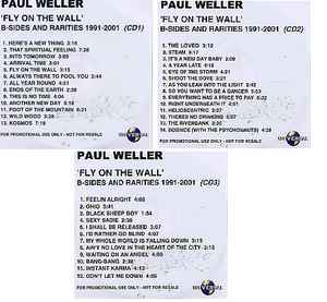 Paul Weller Fly On The Wall B Sides Rarities 2003 CDr