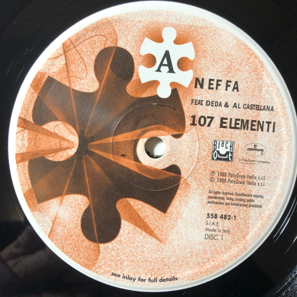 Neffa Feat. Deda & Al Castellana – 107 Elementi (1998, Vinyl) - Discogs