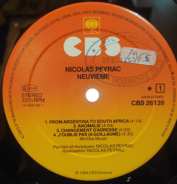 Album herunterladen Nicolas Peyrac - Neuvième