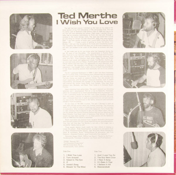 ladda ner album Ted Merthe - I Wish You Love