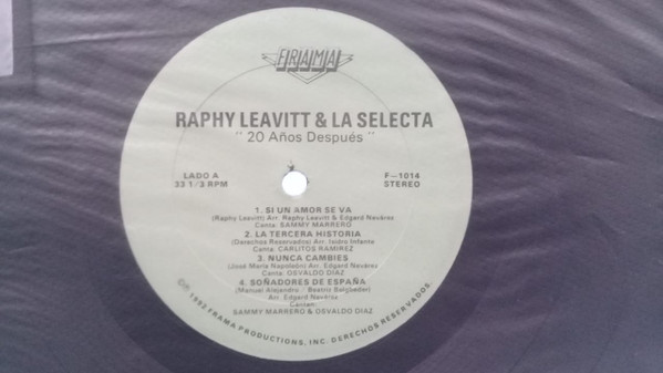 télécharger l'album Raphy Leavitt & La Selecta - 20 Años Despues