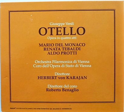 télécharger l'album Giuseppe Verdi, Del Monaco, Tebaldi, Protti, Von Karajan, Vienna Philharmonic Orchestra - Otello