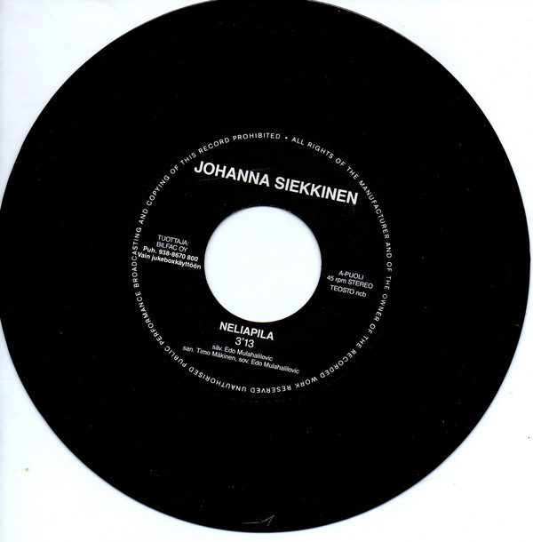 last ned album Johanna Siekkinen - Neliapila Tahdon