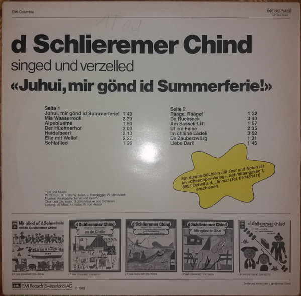 last ned album D'Schlieremer Chind - Juhui Mir Gond Id Summerferie