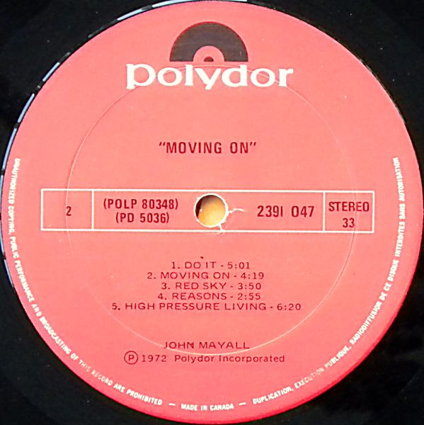 John Mayall - Moving On | Polydor (2391 047) - 4