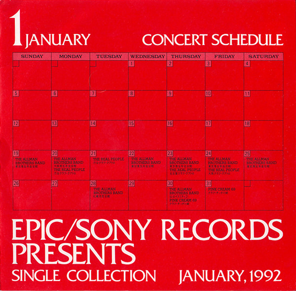 baixar álbum Various - EpicSony Records Presents Single Collection January 1992