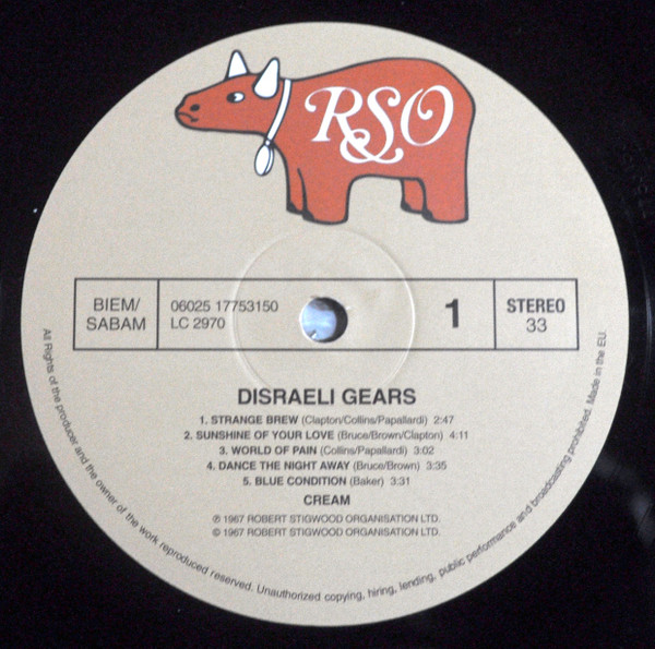 Cream – Disraeli Gears (Vinyl) - Discogs