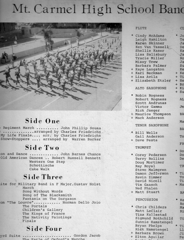 Album herunterladen Mt Carmel High School Concert And Marching Band - 1977 1978