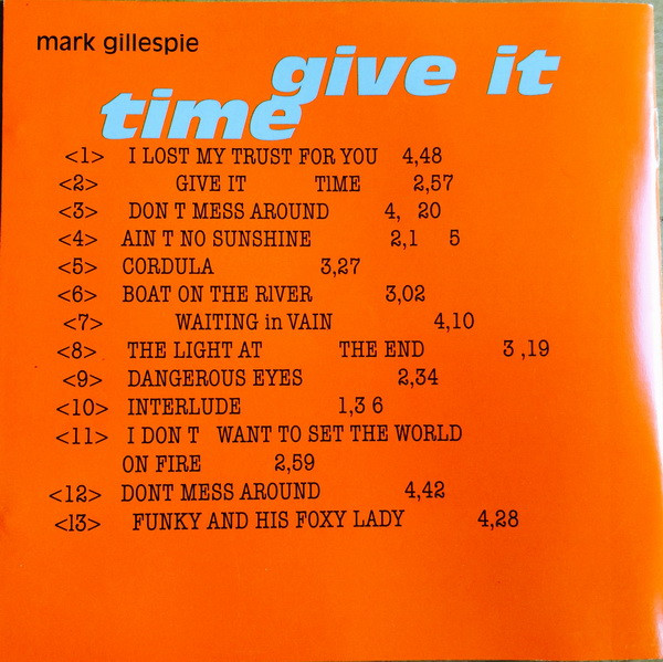 last ned album Mark Gillespie - Give It Time
