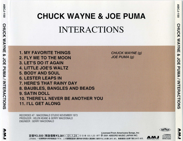 lataa albumi Chuck Wayne Joe Puma - Interactions イントラクションズ