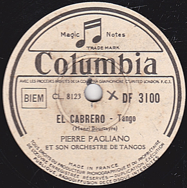 baixar álbum Pierre Pagliano Et Son Orchestre De Tangos - El Cabrero Tango Louis XV