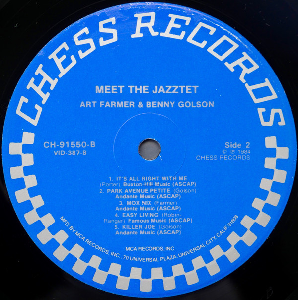 The Jazztet , Art Farmer , Benny Golson - Meet The Jazztet | Chess (CH-91550) - 7