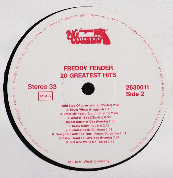 baixar álbum Freddy Fender - 20 Greatest Hits