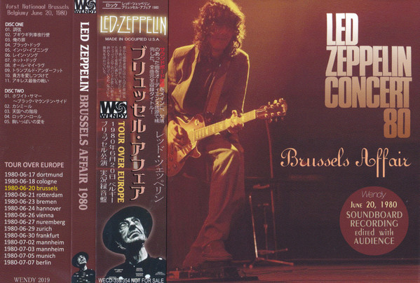 Led Zeppelin - Brussels Affair | Releases | Discogs