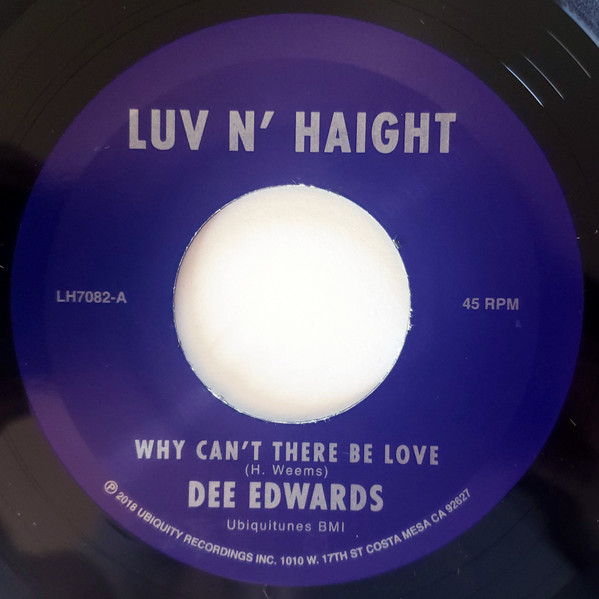 Dee Edwards – Why Can't There Be Love / I Can Deal With That (2019