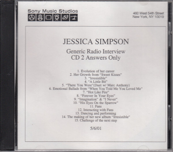 télécharger l'album Jessica Simpson - Generic Radio Interview