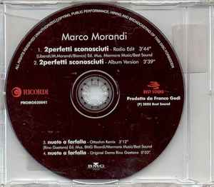 NUOTO A FARFALLA" RICORDI BMG MARCO MORANDI " PERFETTI SCONOSCIUTI CD PROMO 