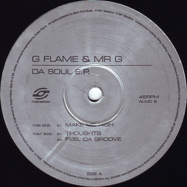 G Flame & Mr G – Da Soul E.P. (1997, Vinyl) - Discogs