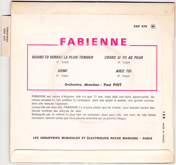 baixar álbum Fabienne - Quand Tu Verras La Pluie Tomber