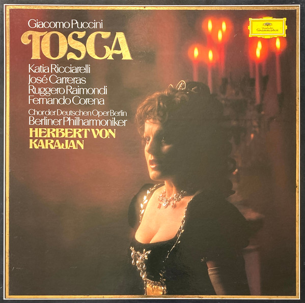 Puccini：TOSCA Harbert Von Karajan Katia Ricciarelli 【CD】 西ドイツ盤 プッチーニ「トスカ」 フォン・カラヤン リッチャレッリ