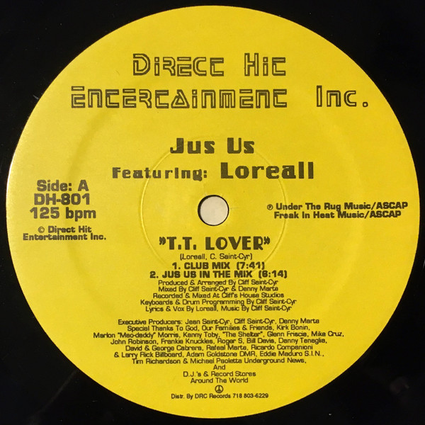 Jus Us Featuring: Loreall – T.T. Lover (1992, Vinyl) - Discogs