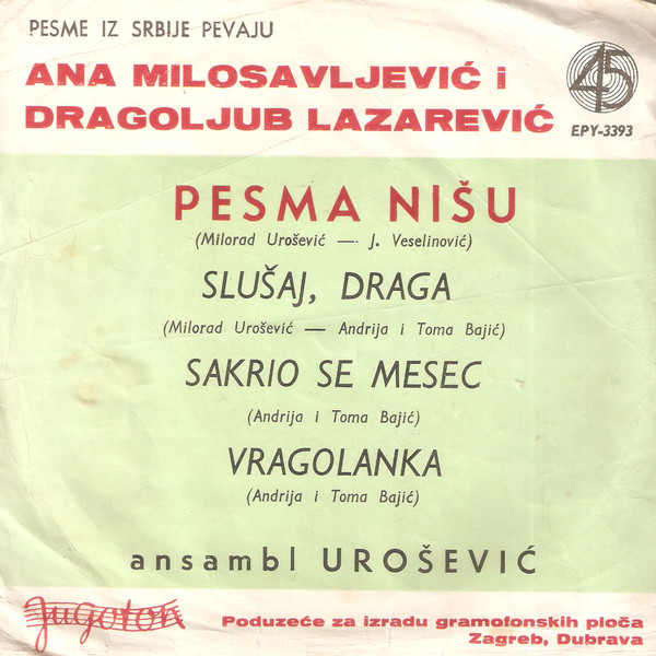 Album herunterladen Ana Milosavljević I Dragoljub Lazarević - Pesma Nišu
