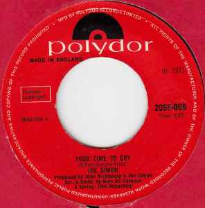 Joe Simon - Your Time To Cry  album cover