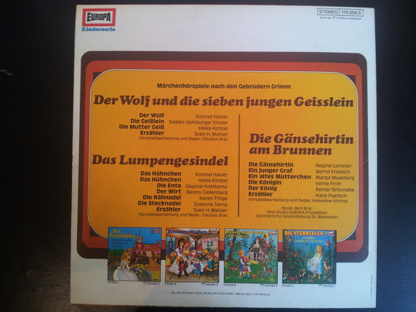 ladda ner album Gebrüder Grimm - Der Wolf Und Die Sieben Jungen Geißlein Das Lumpengesindel Die Gänsehirtin Am Brunnen
