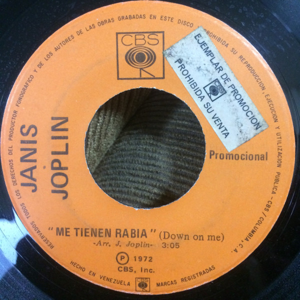 last ned album Janis Joplin - Down On Me Me Tienen Rabia