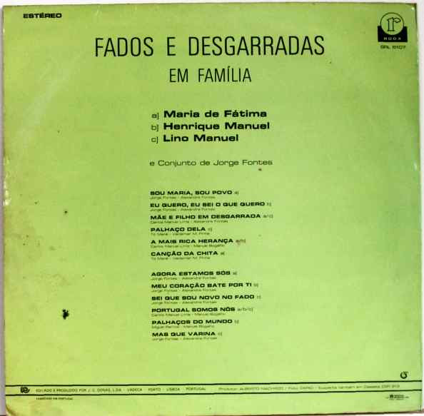 télécharger l'album Maria De Fátima, Henrique Manuel & Lino Manuel - Fados E Desgarradas Em Família